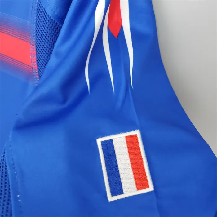 Camiseta de fútbol retro del equipo de fútbol de Francia, kit de local 2004