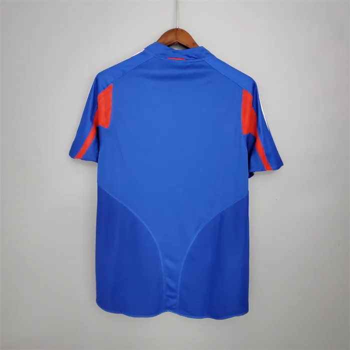 Camiseta de fútbol retro del equipo de fútbol de Francia, kit de local 2004