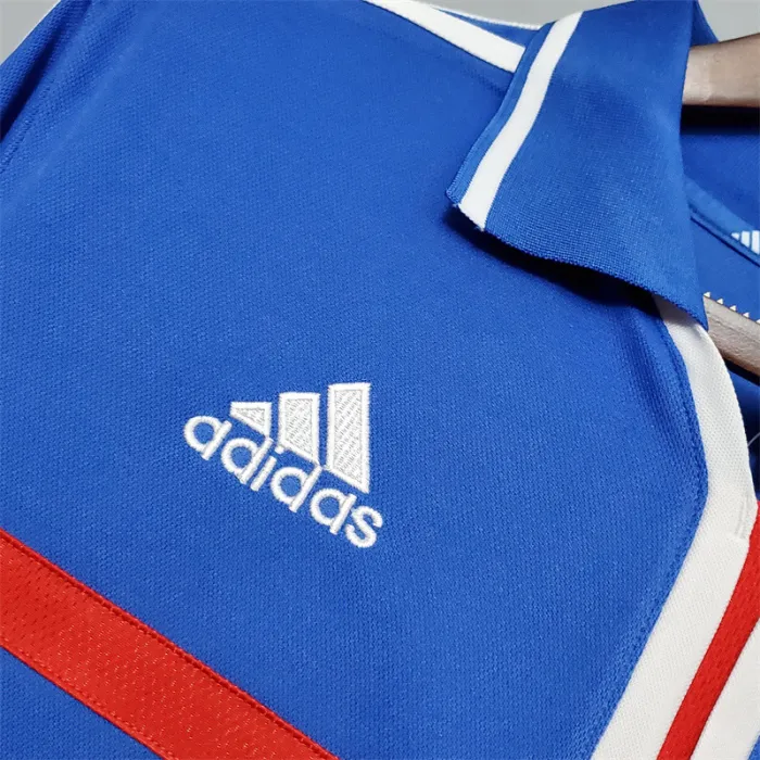Camiseta de fútbol retro del equipo de fútbol de Francia, kit local, 2000