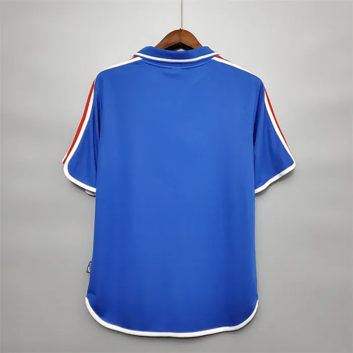 Camiseta de fútbol retro del equipo de fútbol de Francia, kit local, 2000