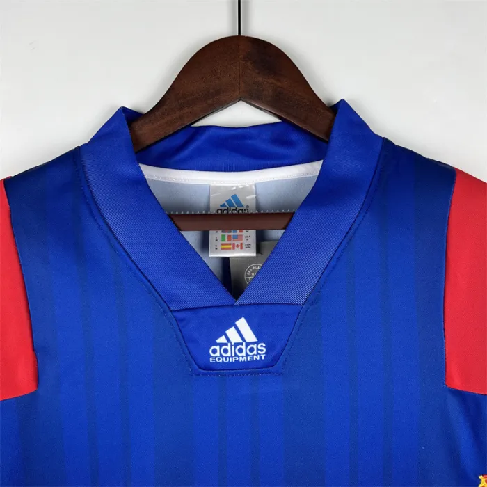 Camiseta de fútbol retro del equipo de fútbol de Francia, kit de local 1992-1994