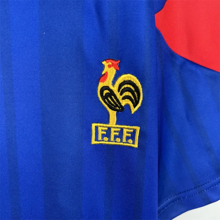 Camiseta de fútbol retro del equipo de fútbol de Francia, kit de local 1992-1994