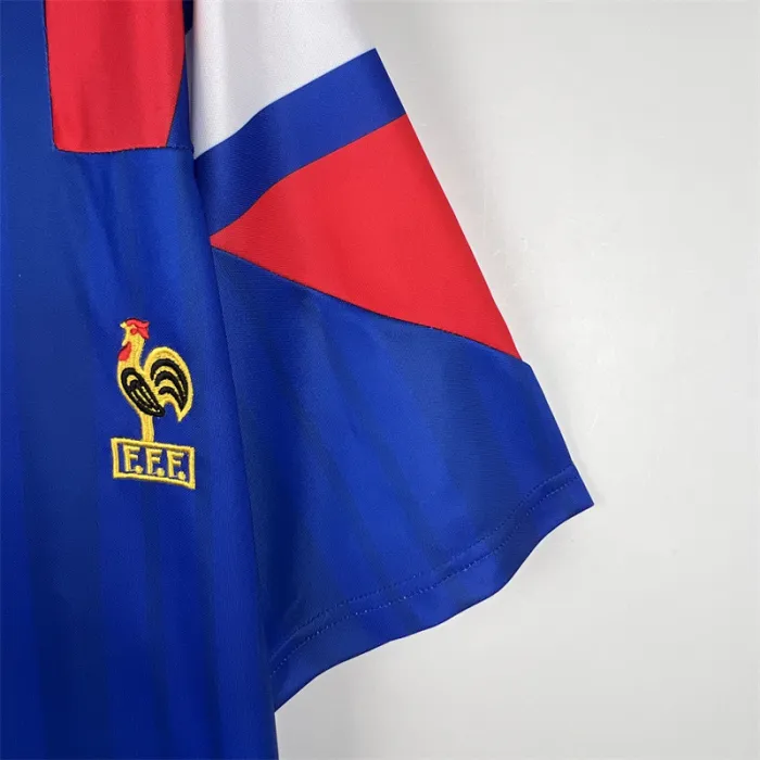 Camiseta de fútbol retro del equipo de fútbol de Francia, kit de local 1992-1994