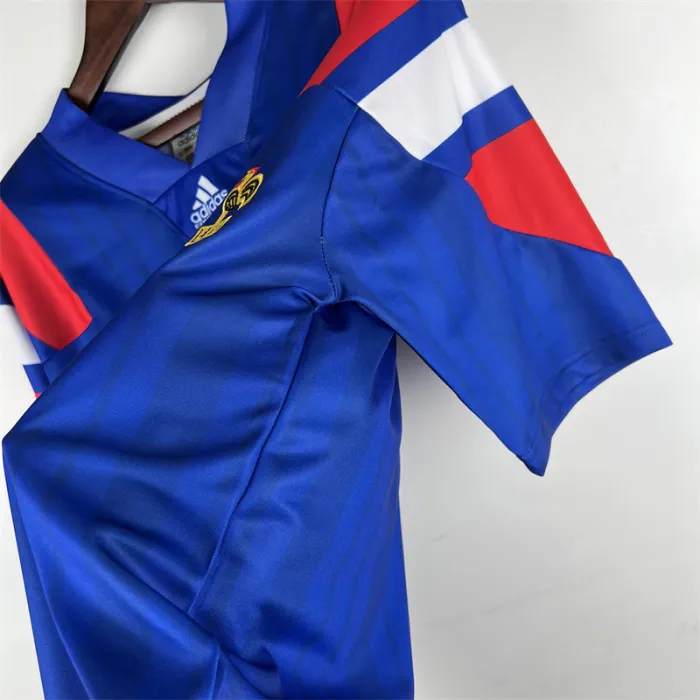 Camiseta de fútbol retro del equipo de fútbol de Francia, kit de local 1992-1994