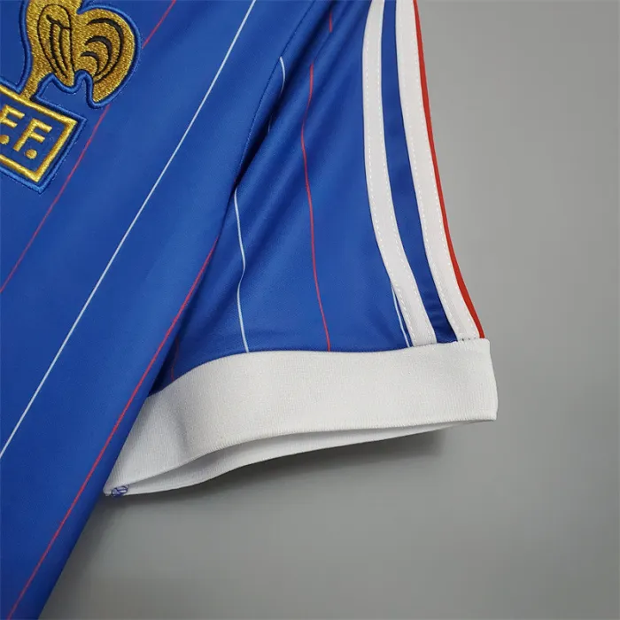 Camiseta de fútbol retro del equipo de fútbol de Francia, kit local, 1982