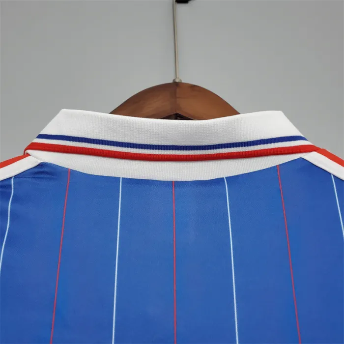 Camiseta de fútbol retro del equipo de fútbol de Francia, kit local, 1982