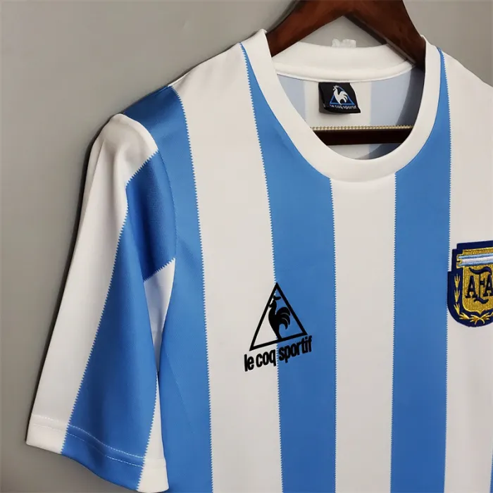 Argentina Jersey Home Kit 1986 Retro Football Team Soccer Shirt