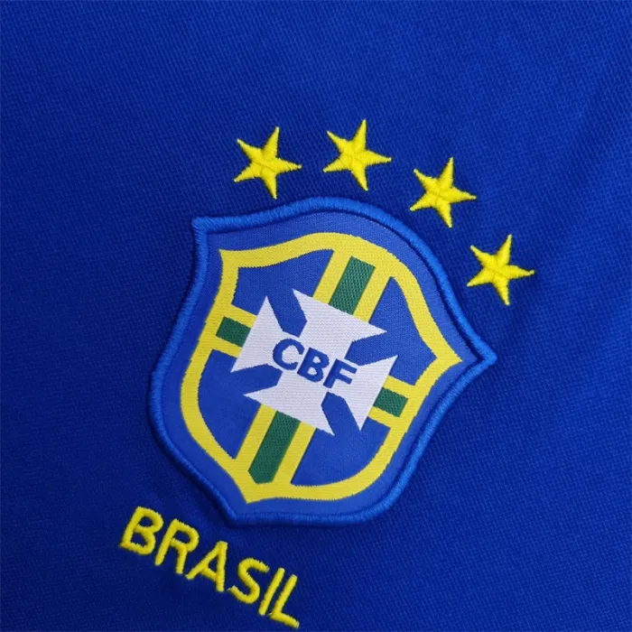 Camiseta de fútbol retro del equipo de fútbol de Brasil, kit de visitante, 1998