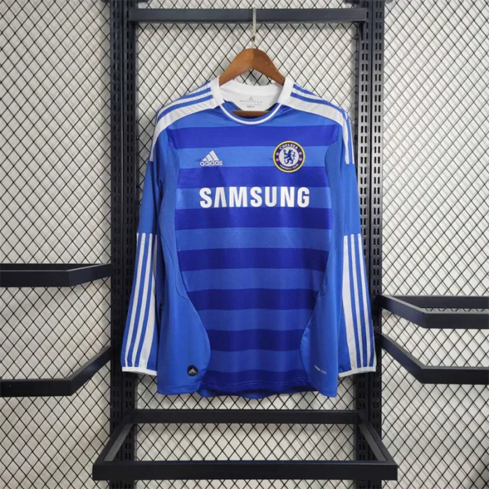 Camiseta de fútbol retro de manga larga del Chelsea Jersey Home Kit 2011-2012