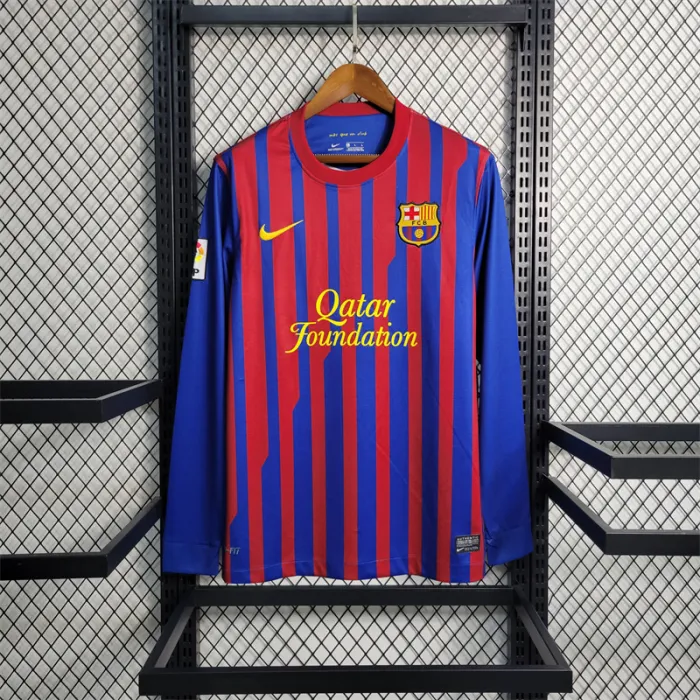 Camiseta de local del Barcelona 2011-2012 retro de manga larga