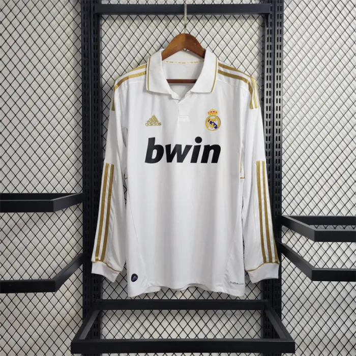 Camiseta de local del Real Madrid 2011-2012 retro de manga larga