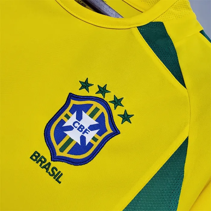 Camiseta de Brasil de local 2002 retro