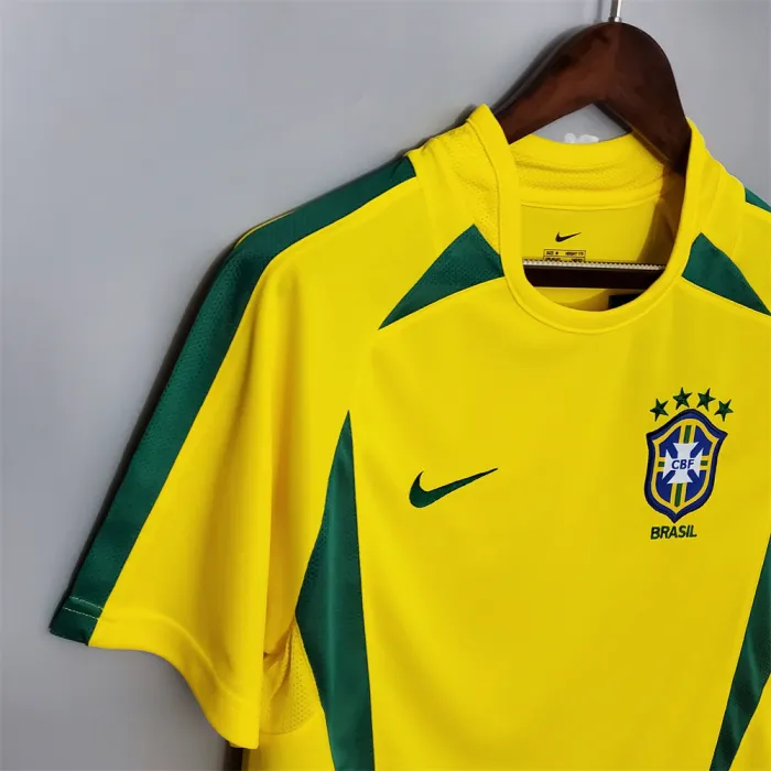 Camiseta de Brasil de local 2002 retro