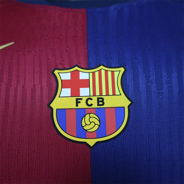 Player Version Barcelona Home Jersey 24/25 Football Kit Long Sleeves