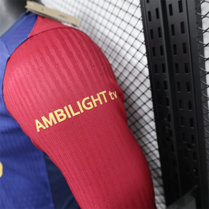 Versión de jugador Camiseta local del Barcelona 24/25 Kit de fútbol Manga larga