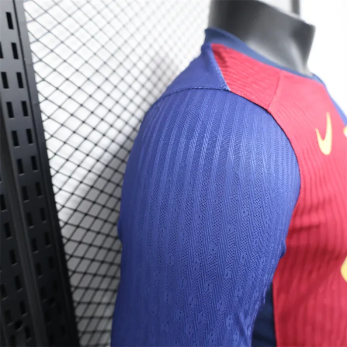 Player Version Barcelona Home Jersey 24/25 Football Kit Long Sleeves