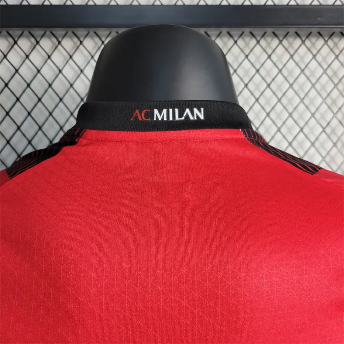 Versión del jugador Camiseta del AC Milan 23/24 Kit de fútbol local 2023 2024 Camiseta del equipo de fútbol