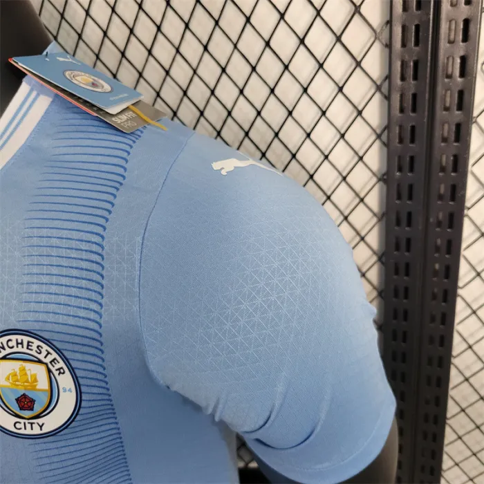 Versión del jugador Camiseta del Manchester City 23/24 Kit de fútbol local 2023 2024 Camiseta de fútbol