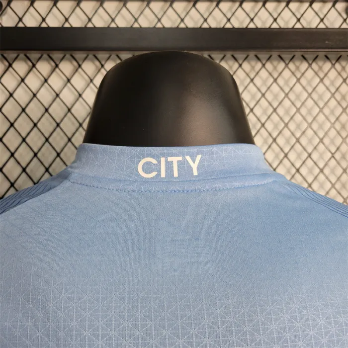 Versión del jugador Camiseta del Manchester City 23/24 Kit de fútbol local 2023 2024 Camiseta de fútbol