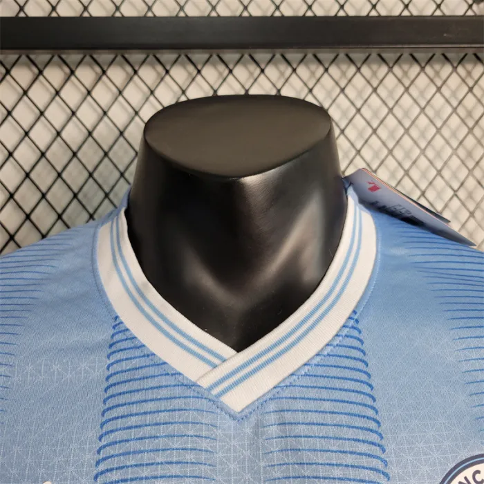 Versión del jugador Camiseta del Manchester City 23/24 Kit de fútbol local 2023 2024 Camiseta de fútbol