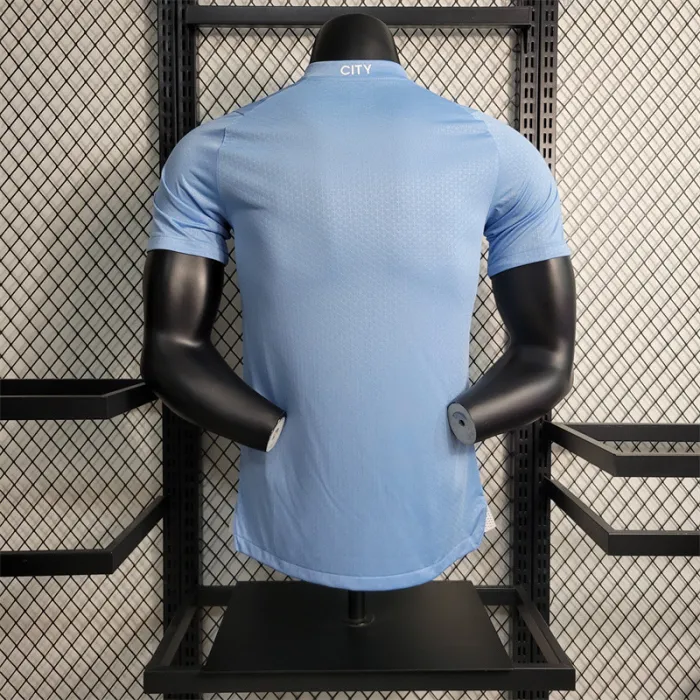 Versión del jugador Camiseta del Manchester City 23/24 Kit de fútbol local 2023 2024 Camiseta de fútbol