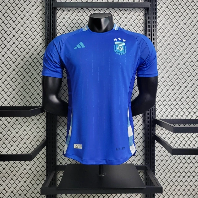Camiseta de fútbol de visitante de Argentina 24/25 Copa América 2024 Camiseta de fútbol Messi