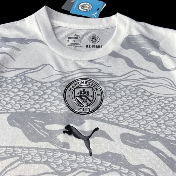 Dragon New Year Manchester City Jersey Special Kit 23/24 Kids Football Team Soccer Shirt