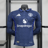 Player Manchester United Away Kit 24/25 Football Jersey Long Sleeves - PalmSportss