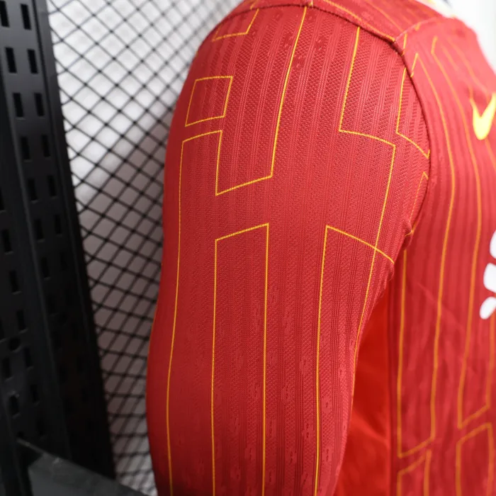 Versión para jugadores Camiseta local del Liverpool 24/25 Kit de fútbol Manga larga