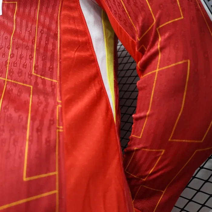 Versión para jugadores Camiseta local del Liverpool 24/25 Kit de fútbol Manga larga