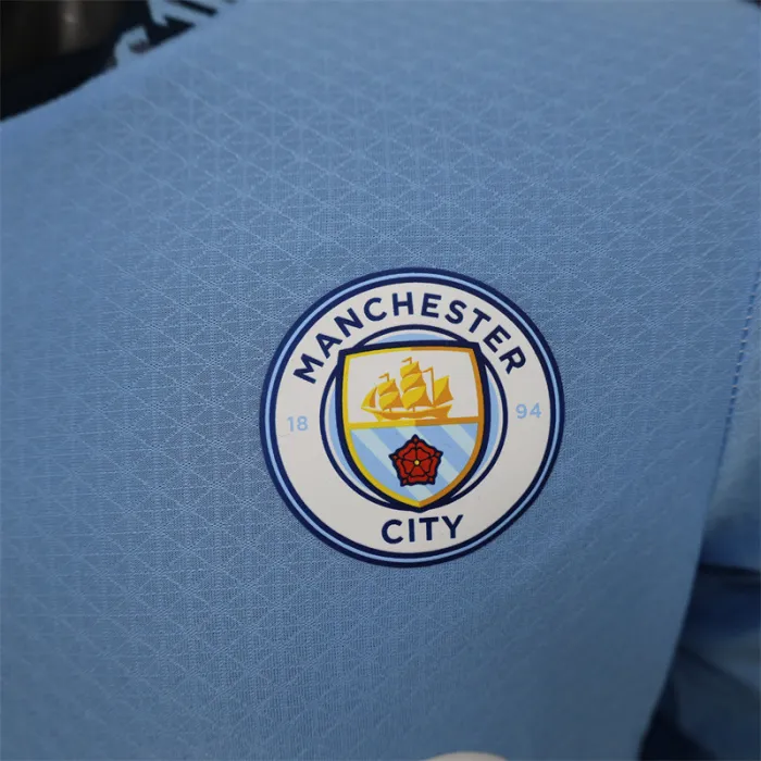 Versión para jugadores Camiseta de fútbol de manga larga del Manchester City Home Kit 24/25