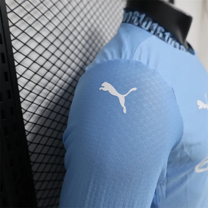 Versión para jugadores Camiseta de fútbol de manga larga del Manchester City Home Kit 24/25