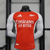 Player Version Arsenal Home Kit 24/25 Football Jersey Long Sleeves - PalmSportss