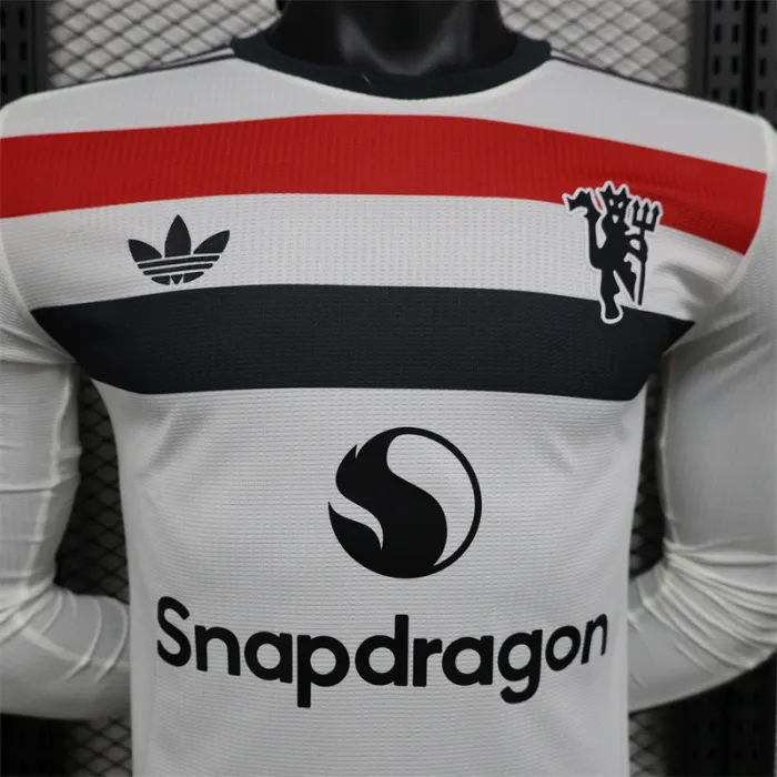 Camiseta de fútbol de manga larga del Manchester United 24/25, tercera equipación, versión para jugadores