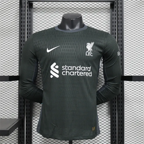 24/25 Liverpool Away Long Sleeve Kit Player Version Football Jersey