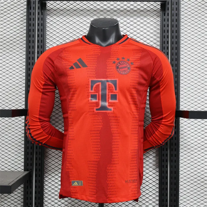 Versión de jugador Camiseta local del Bayern Munich 24/25 Kit de fútbol Manga larga