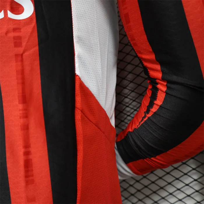 Player Version AC Milan Home Kit 24/25 Football Jersey Long Sleeves