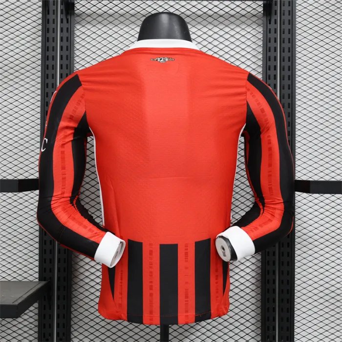 Player Version AC Milan Home Kit 24/25 Football Jersey Long Sleeves