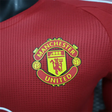 Player Manchester United Home Kit 24/25 Football Jersey Long Sleeves - PalmSportss
