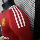 Player Manchester United Home Kit 24/25 Football Jersey Long Sleeves - PalmSportss