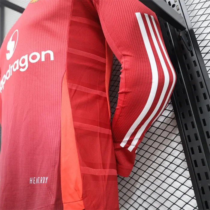 Camiseta de fútbol de manga larga del Manchester United para la temporada 24/25