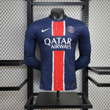 Player Version PSG Home Jersey 24/25 Football Kit Long Sleeves - PalmSportss