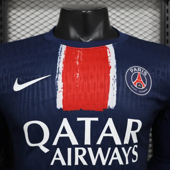 Versión para jugadores Camiseta local del PSG 24/25 Kit de fútbol Manga larga