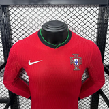 Player Portugal Home Kit 24/25 Euro Cup 2024 Football Jersey Long Sleeves - PalmSportss