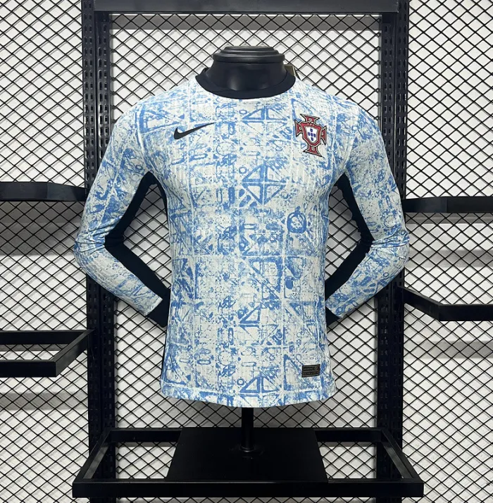 Camiseta de fútbol de manga larga de la Eurocopa 2024/25 de Portugal para visitante