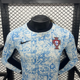 Player Portugal Away Kit 24/25 Euro Cup 2024 Football Jersey Long Sleeves - PalmSportss