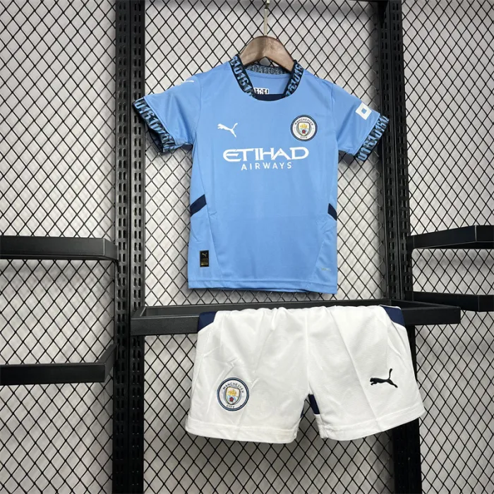 Kids Manchester City Home Kit 24/25 Football Jersey