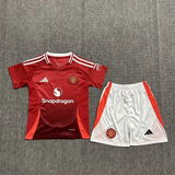 Kids Manchester united Home Kit 24/25 Football Jersey - PalmSportss