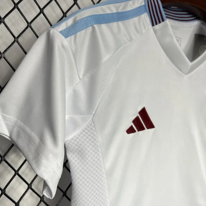 Camiseta de fútbol de visitante del Aston Villa para niños 24/25