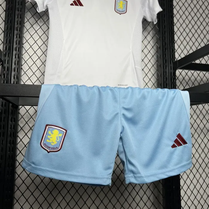 Camiseta de fútbol de visitante del Aston Villa para niños 24/25